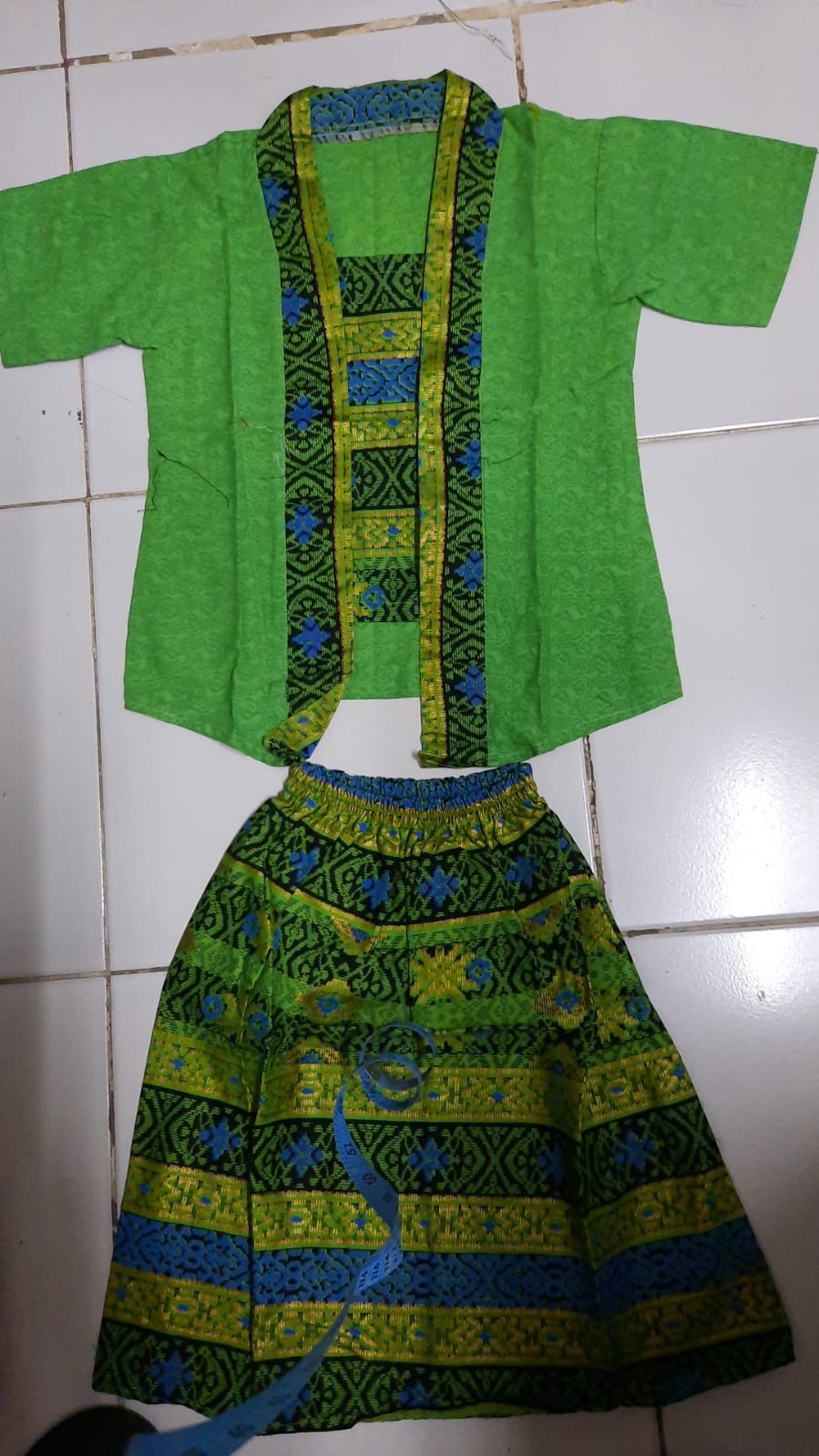 Kutubaru Anak Prada/setelan Kutubaru Batik Anak/kebaya Batik Anak Modern/kutubaru Anak Tradisional