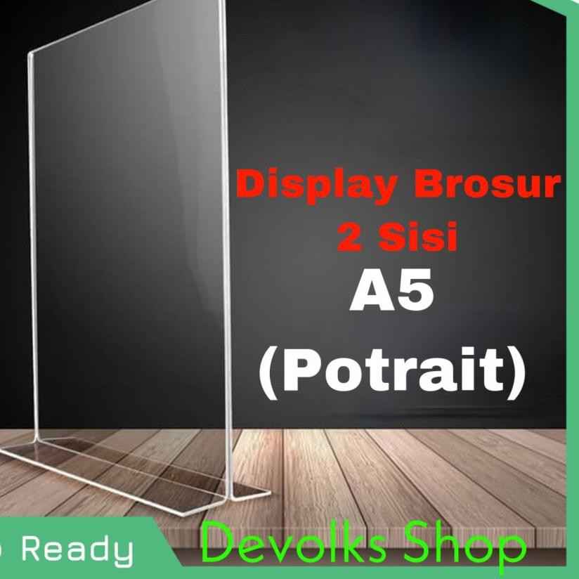 

HRM TEMPAT BROSUR / TENT HOLDER / TENT CARD AKRILIK DISPLAY 2 SISI A5❊ (Ready)
