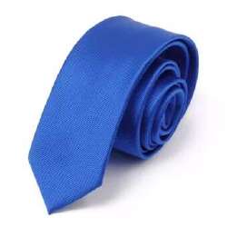Dasi Formal Pria Dewasa Kerja Biru Kain Satin Polos Tyrone