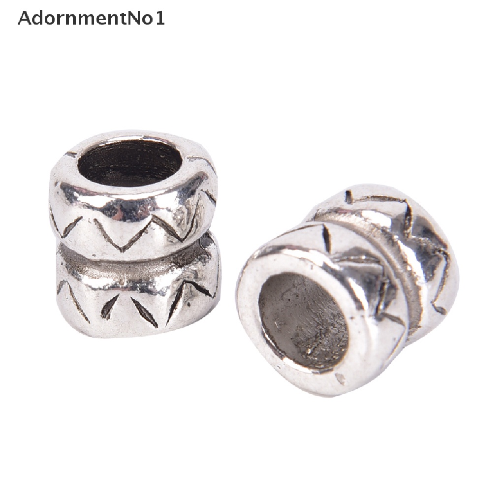 (AdornmentNo1) 10pcs / Set Cincin Stainless Steel Lubang 8mm Untuk Aksesoris Rambut Gimbal