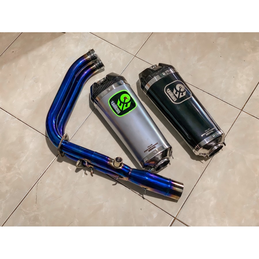 KNALPOT VILLAN TECH1 FULL SYSTEM KAWASAKI ER6 ER6f