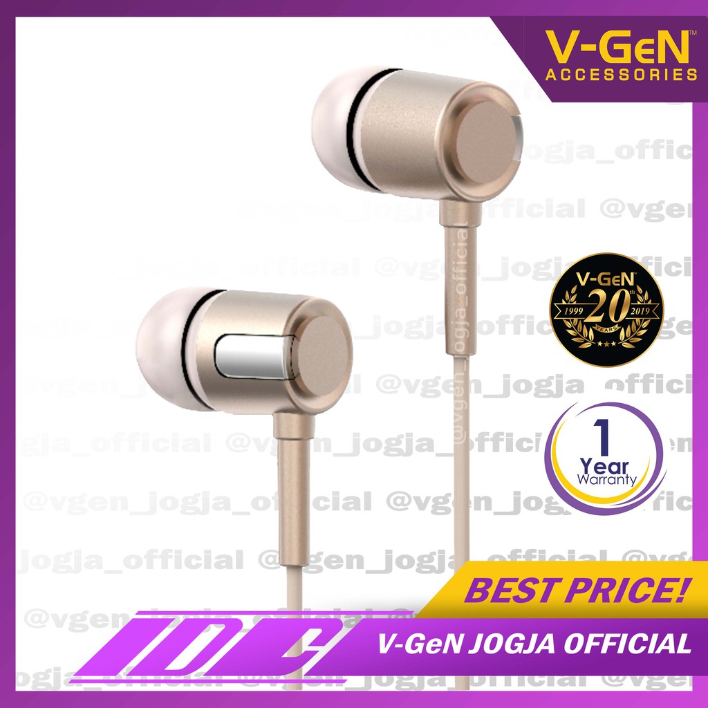 Handsfree V-GeN VEP1-20 Wired Earphone Headset Original Extra Bass