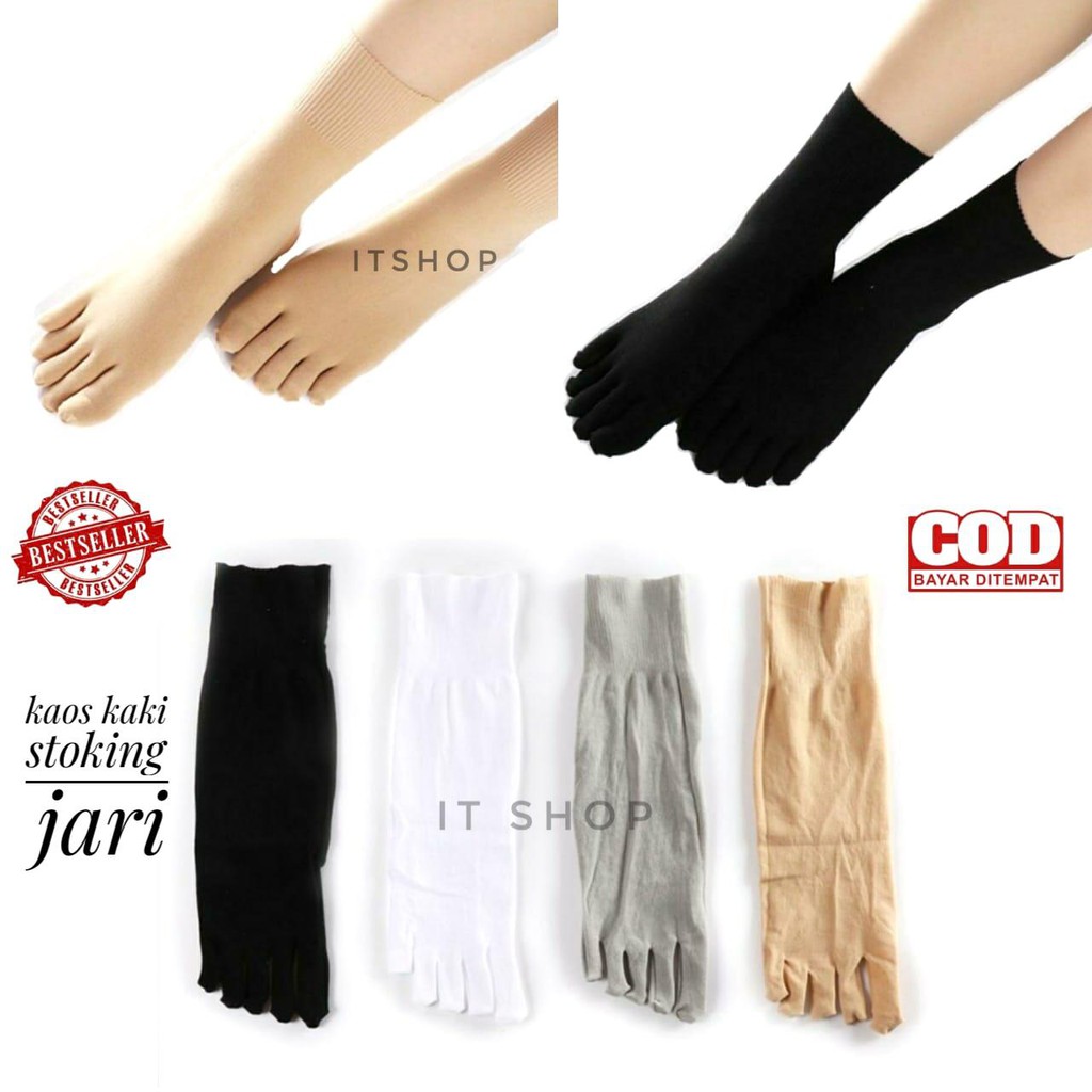 IVSHOP - Kaos Kaki Stoking Wanita Lima Jari Di Atas Mata Kaki Kaus Kaki Cewek Kaos Kaki Jari 5 Impor