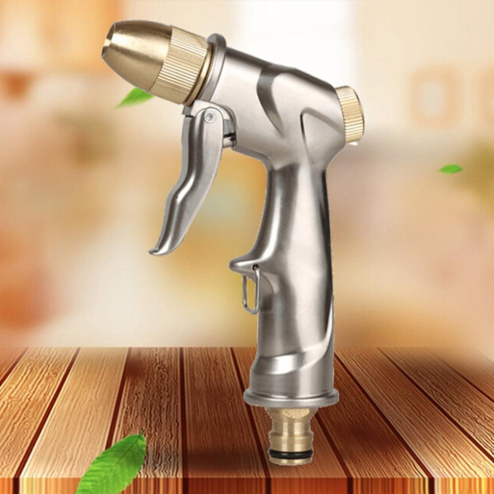 Semprotan Air Steam Cuci Mobil/Motor Pure Copper Water Gun - Silver