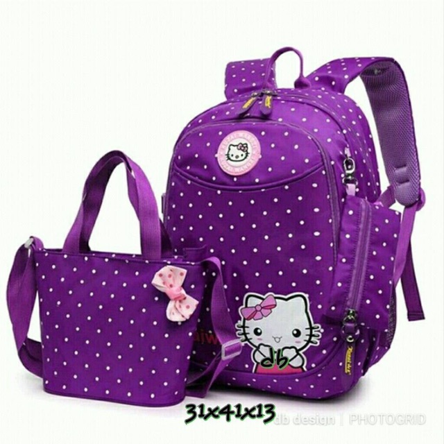 Ransel Bagpack 3 in 1 Hello kitty