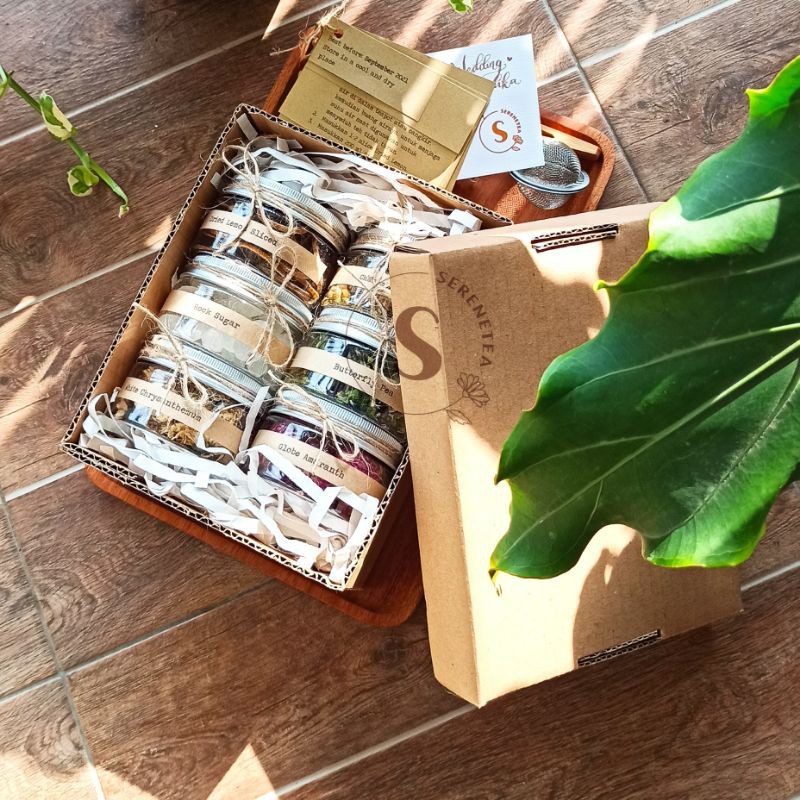 

Amethyst Jar Tea Gift Set Teh Bunga Kado Hadiah Ulang Tahun Bingkisan Hampers