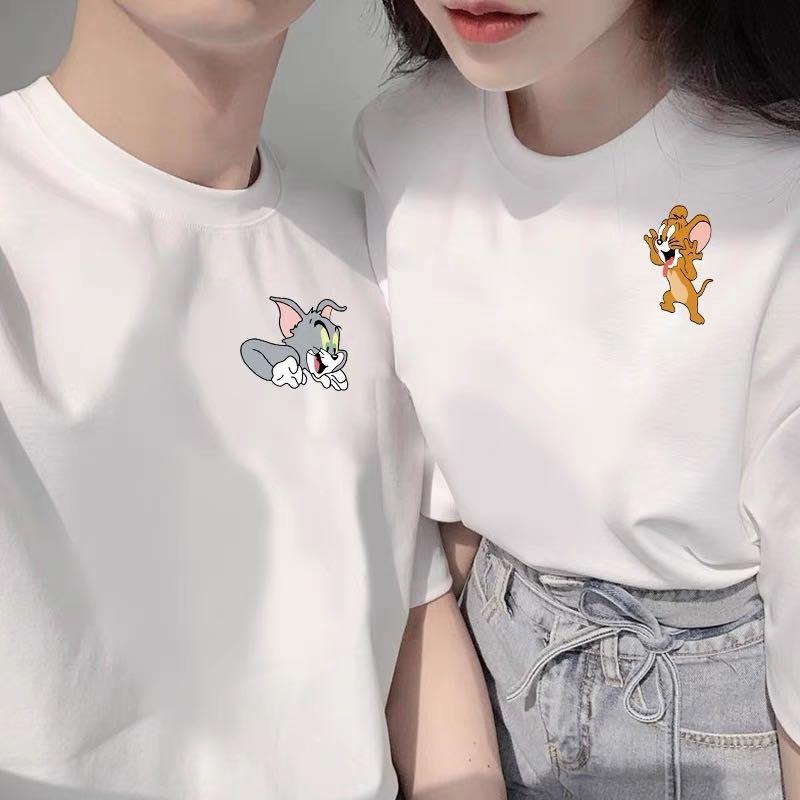 MYSTIQUE.ID-BAJU KAOS COUPLE T0* KUCING n J3R*Y TIKUS PLAY T-SHIRT LUCU DAN AESTHETIC