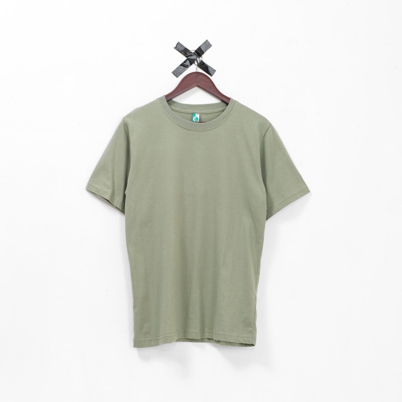 KAOS POLOS COMBED 30S LENGAN PENDEK PRIA DAN WANITA 100% COTTON ORIGINAL cocok untuk sablon-30s AVOCADO