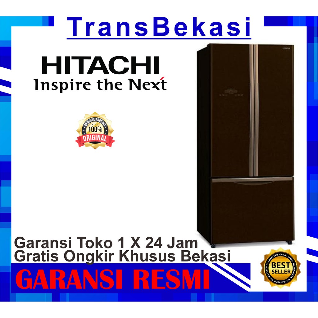 Kulkas HITACHI R WB56 PGD9 GBW 455 liter khusus bekasi free ongkir