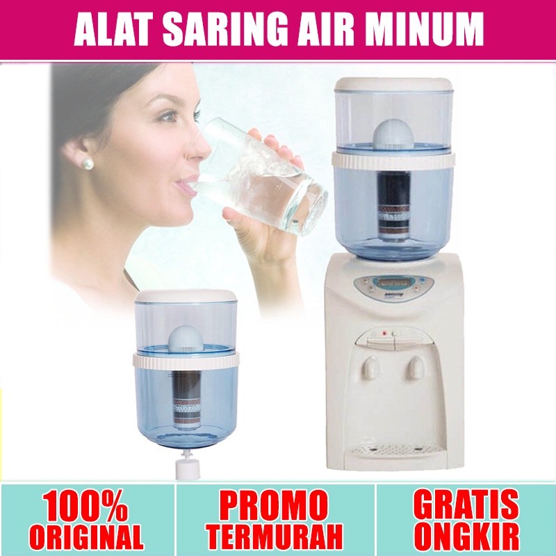 MIZUKI Alat penyaring air minum Premium Premier Water Purifier - Penjernih Air Minum 15L cukup taru Diatas Dispenser