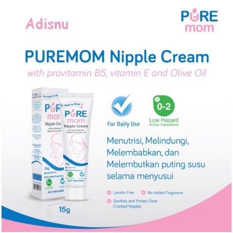 Pure Mom Nipple Cream Krim Puting Susu 15 Gram