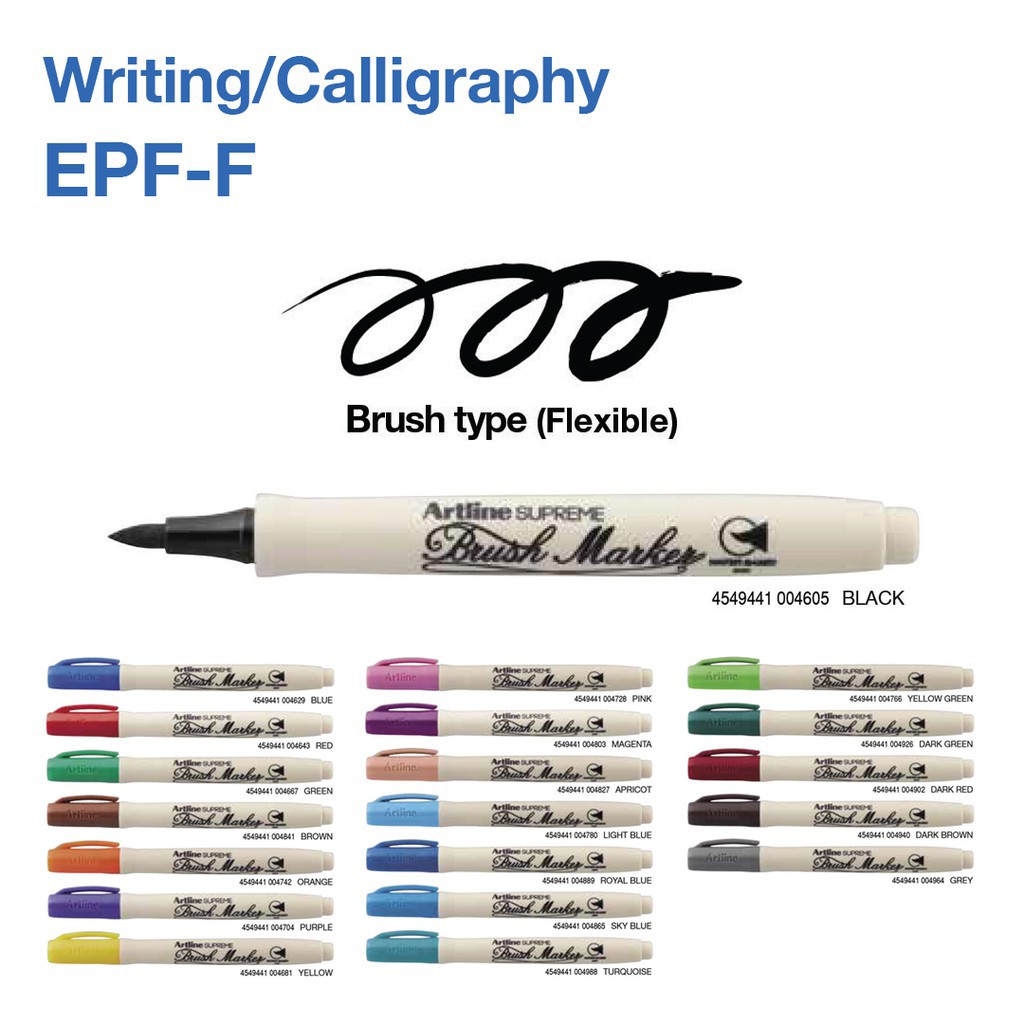 SPIDOL KALIGRAFI ARTLINE BRUSH SUPREME MARKER EPF F