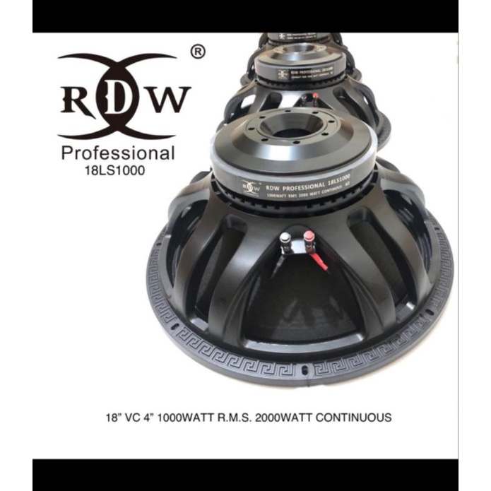 SPEAKER COMPONENT 18LS1000 BY RDW PROFESIONAL