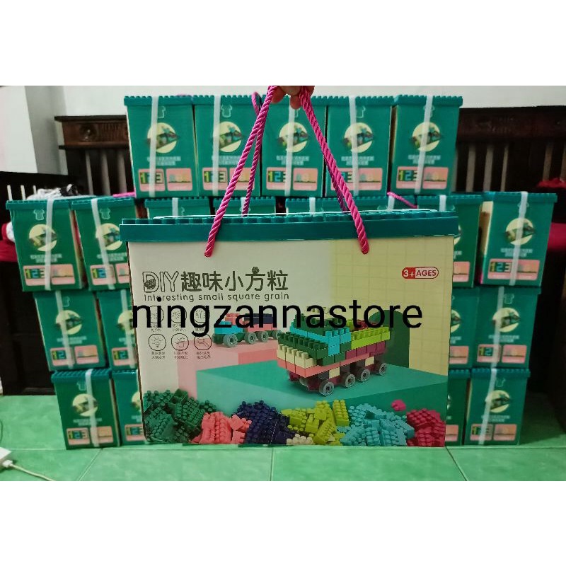 READY LEGO BRICK 280 pcs / DIY INTERESTING SMALL SQUARE GRAIN / PUZZEL