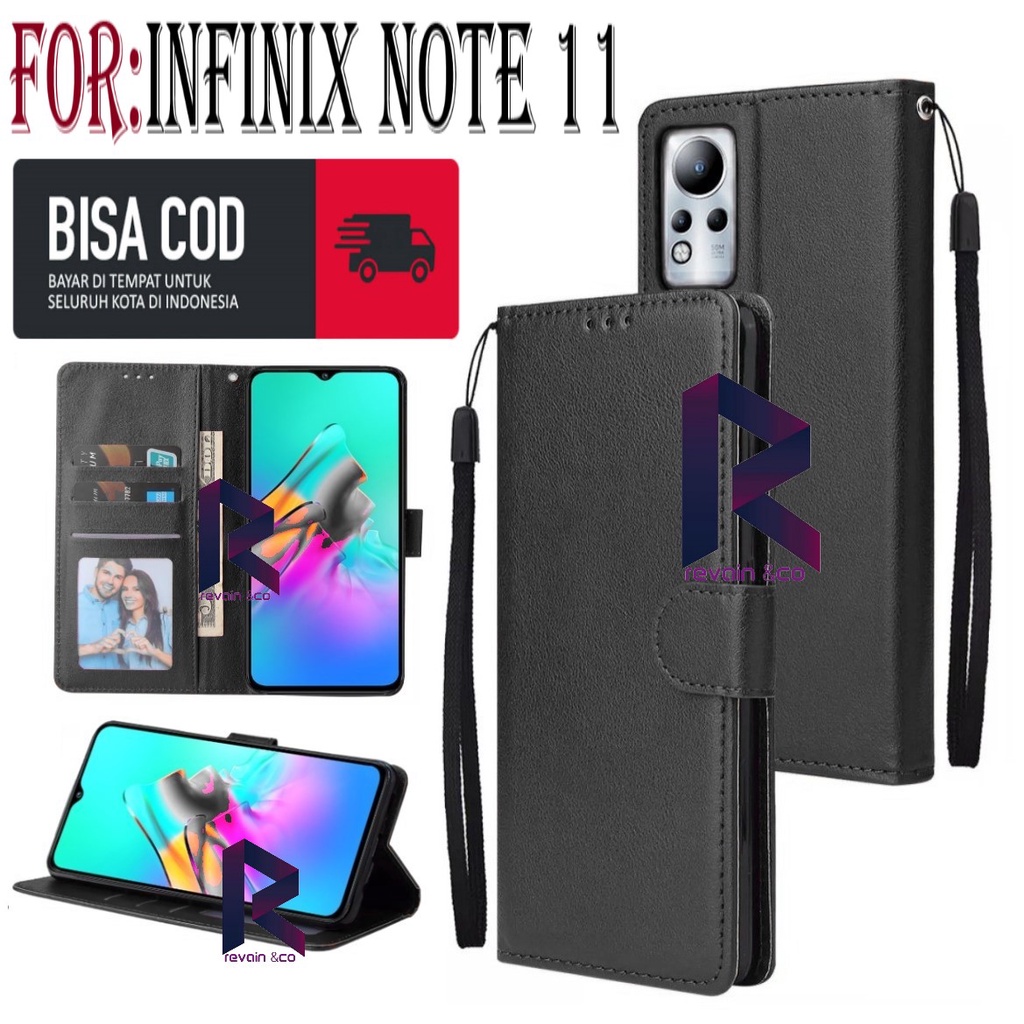 NEW INFINIX NOTE 11 CASE FLIP WALLET LEATHER KULIT PREMIUM SARUNG BUKA TUTUP FLIP CASE INFINIX NOTE 11