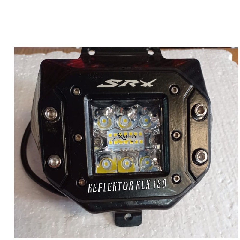 HEADLAMP/ REFLEKTOR KLX HEADLAMP DEPAN CARBON KLX150 CRF150 WR155 20 MATA LED