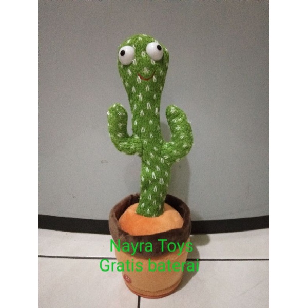 Mainan boneka kaktus dance & rekam