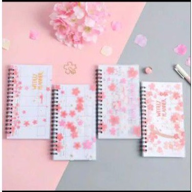 

Sakura Bunny Spiral weekly planner