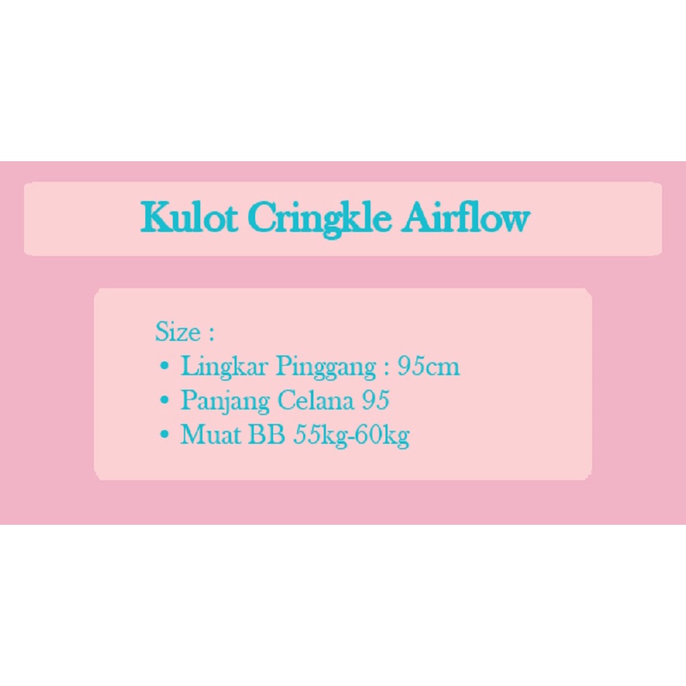 Celana Kulot / Crinkle Premium / Kulot Airflow / Fashion Muslim