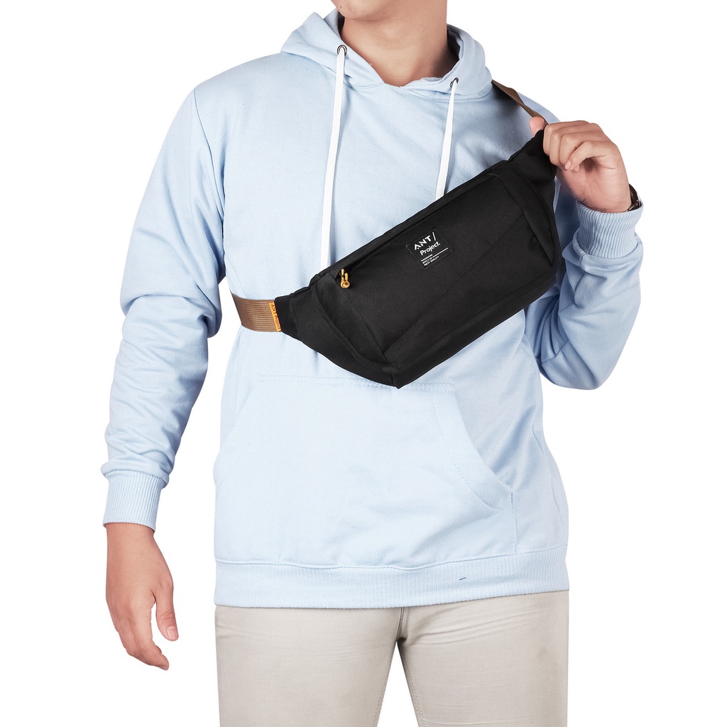 ANT PROJECT - Waistbag Pria ZENON BLACK