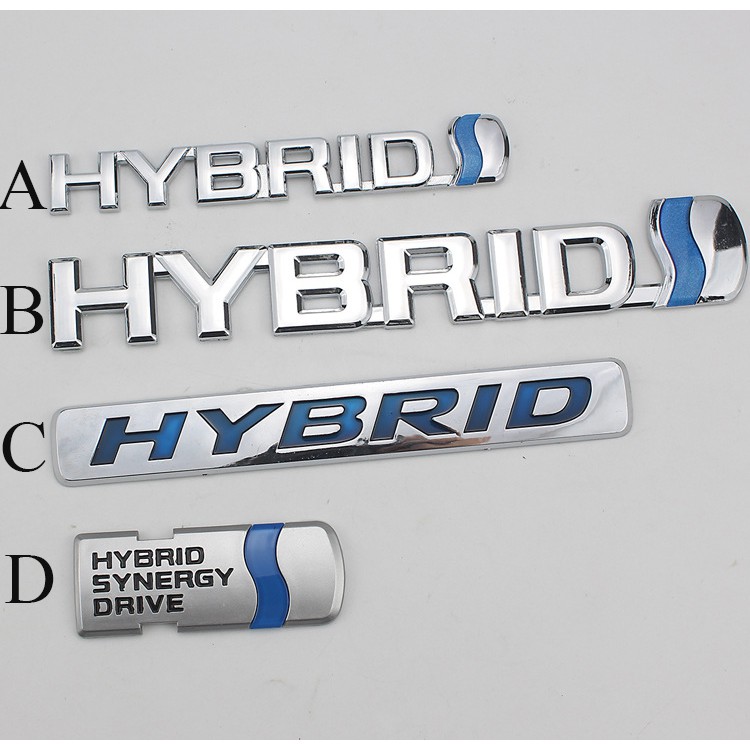 1pc Stiker Emblem Hybrid Samping / Belakang Bahan Abs Untuk Toyota