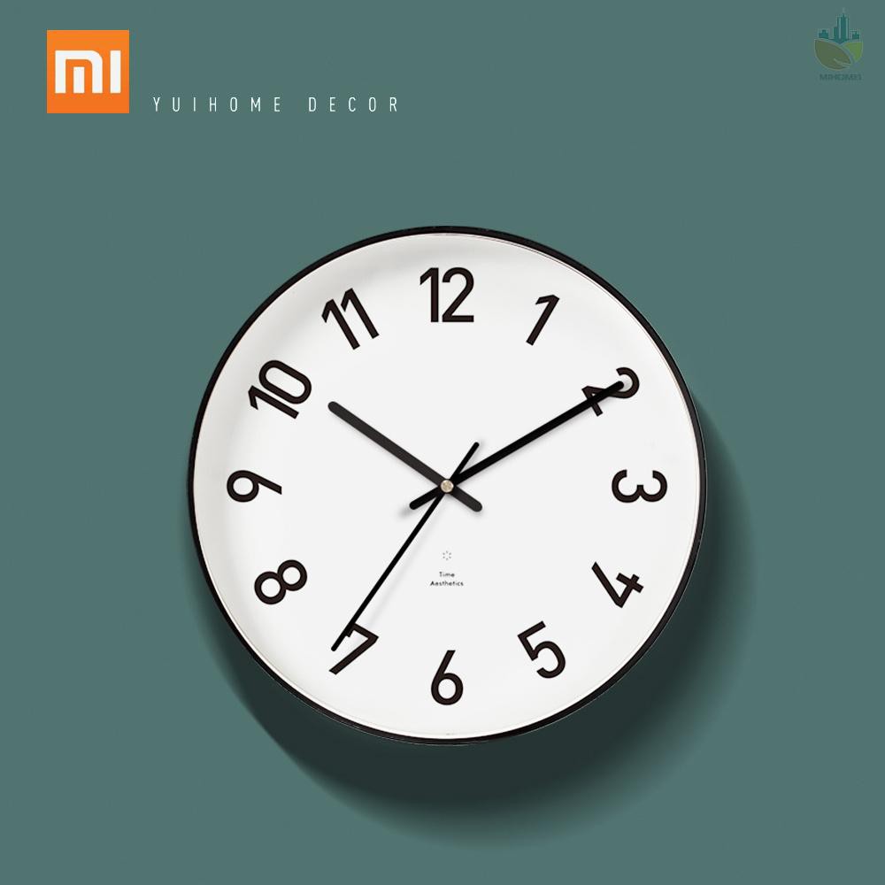 Xiaomi Mijia Yuihome Decor Wall Clock Classic 248cm Mirror Glass Surface Home Mute Clock For Mi Smart Home Shopee Indonesia