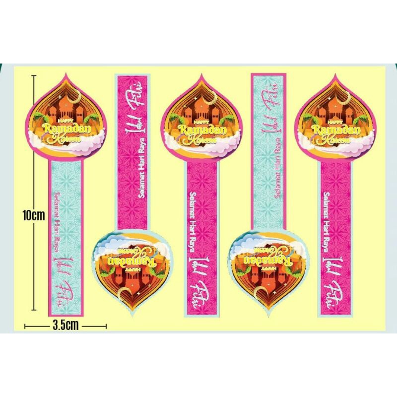 

Sticker Idul Fitri Panjang Kubah 5's - 5pcs