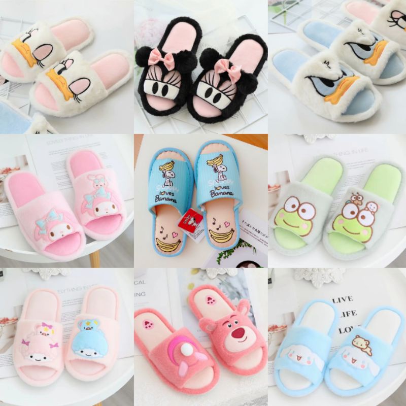 Sandal slippers Donald Gudetama Mickey Alien Pooh Hello Kitty Duffy Sailoor Moon