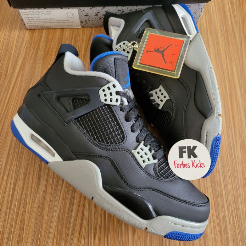 Air Jordan 4 Retro Motorsports Alternate 2017 || white oreo black blue