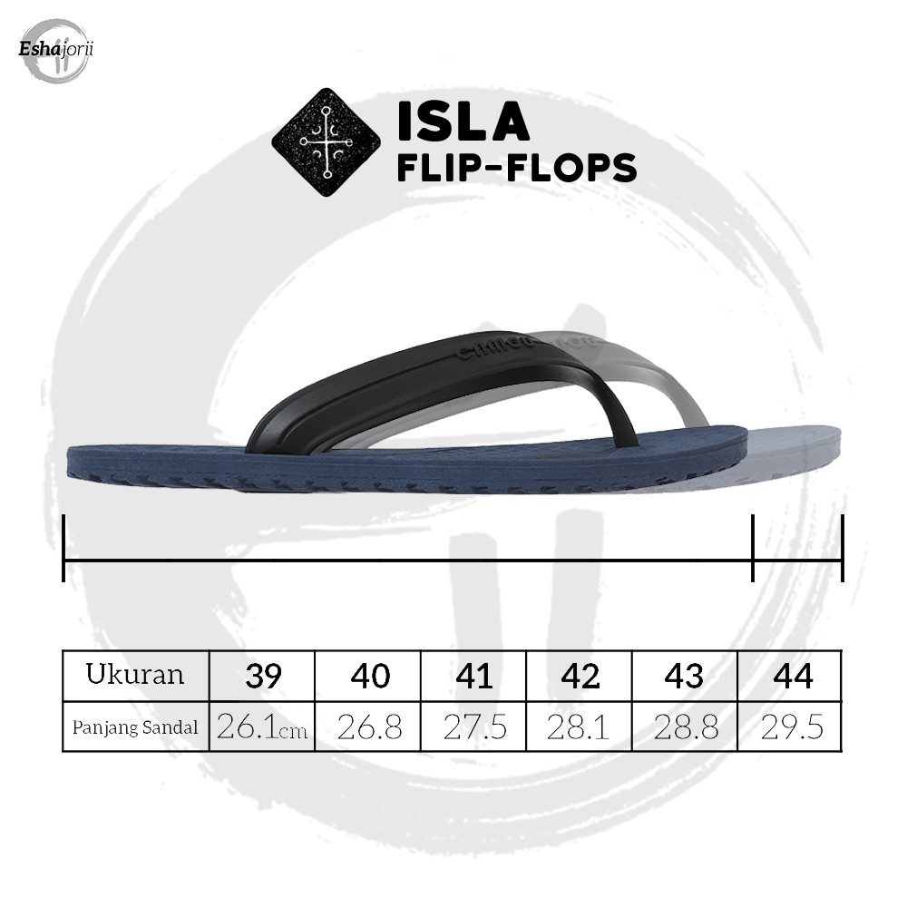 Sandal Jepit Pria Full Karet Eshajorii Sendal Flipflop Laki Laki Anti Slip Tahan Air - CAMOU BALI