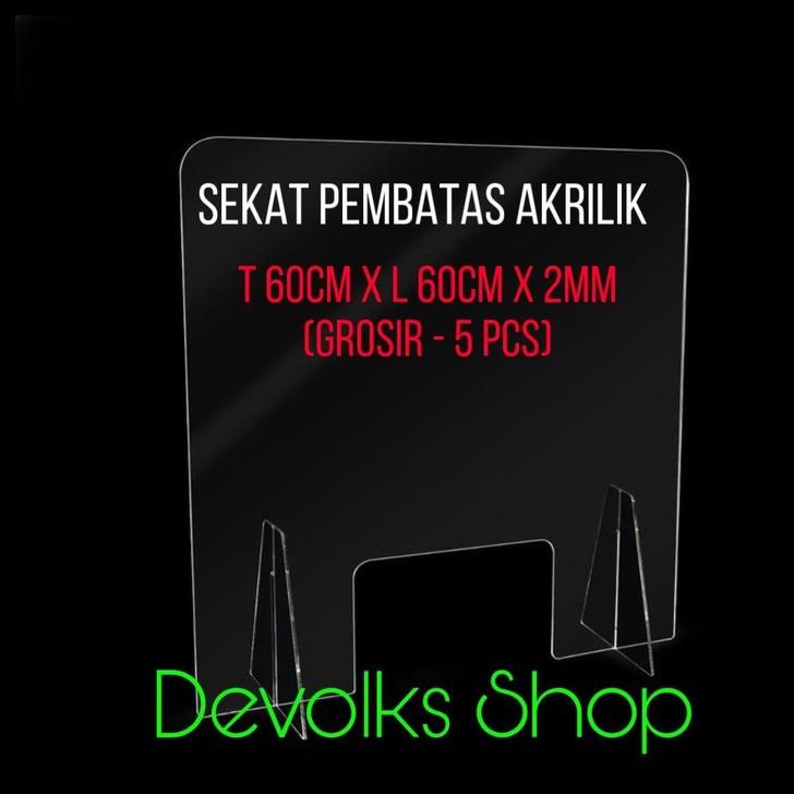 Partisi/Sekat/Pembatas Meja Akrilik Universal Kuat Berkualitas Sekat