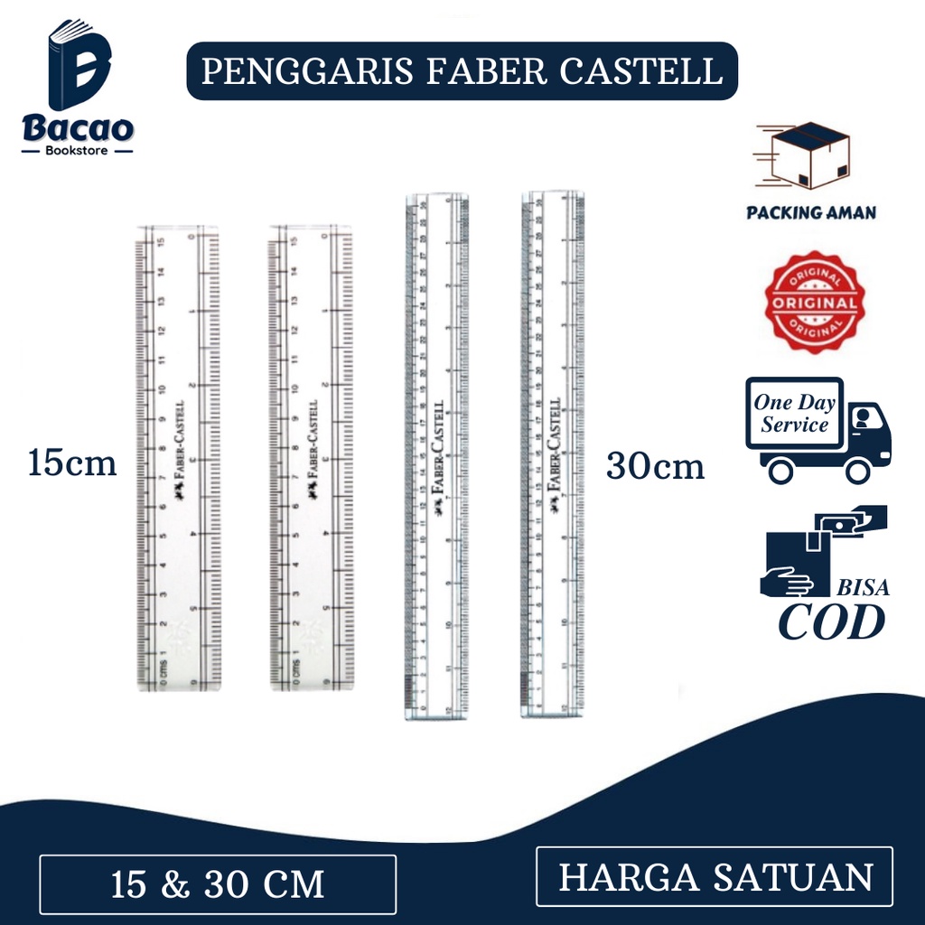 

Penggaris Faber Castell 30cm 15cm - Faber-Castell
