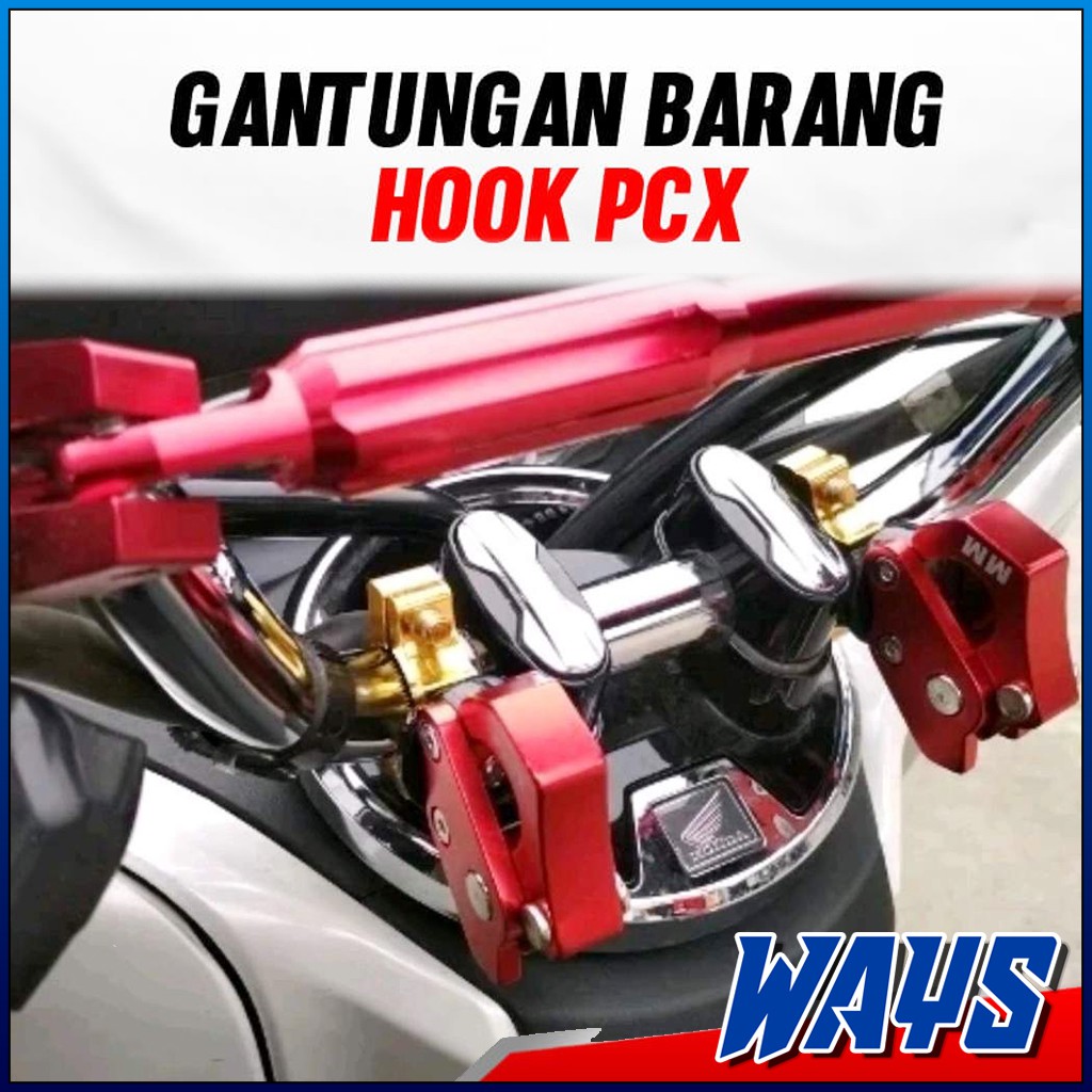 [X153] Gantungan Barang Hook Lipat Braket Stang Motor ADV CB 150R Vixion PCX Xabre MT15 Satria FU