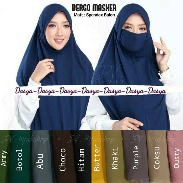 BERGO MASKER Spandek Balon by DASYA Scarf / HIJAB MASKER DASYA