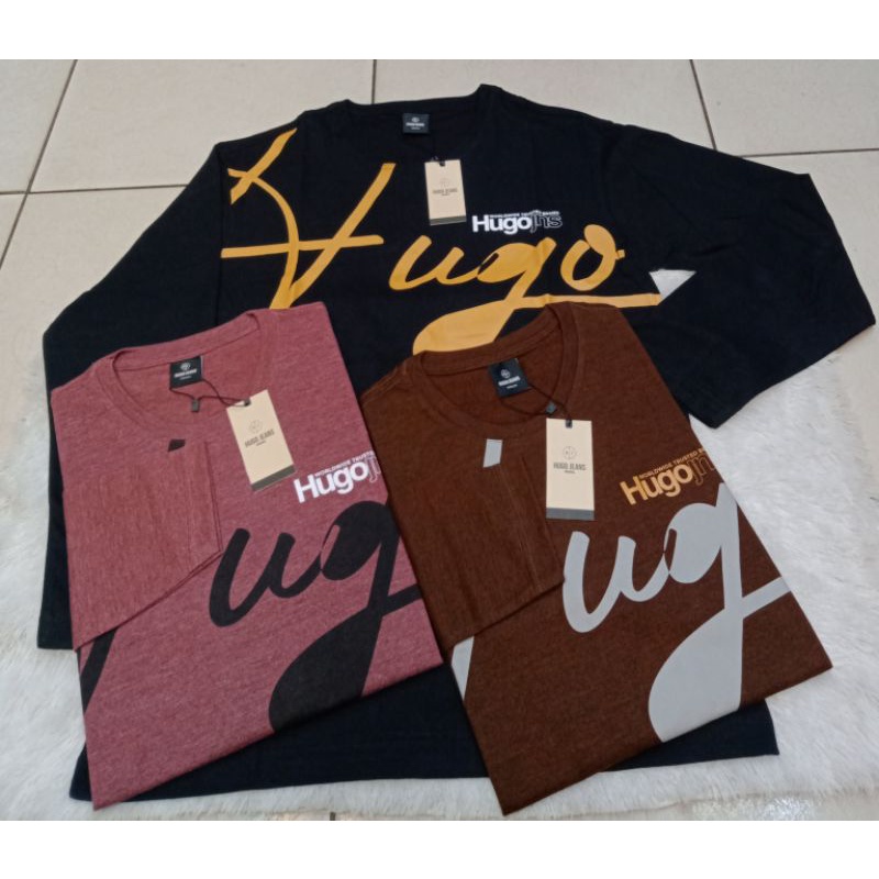 HUGO JEANS KAOS OBLONG LENGAN PANJANG / KAOS HUGO LENGAN PANJANG ORI