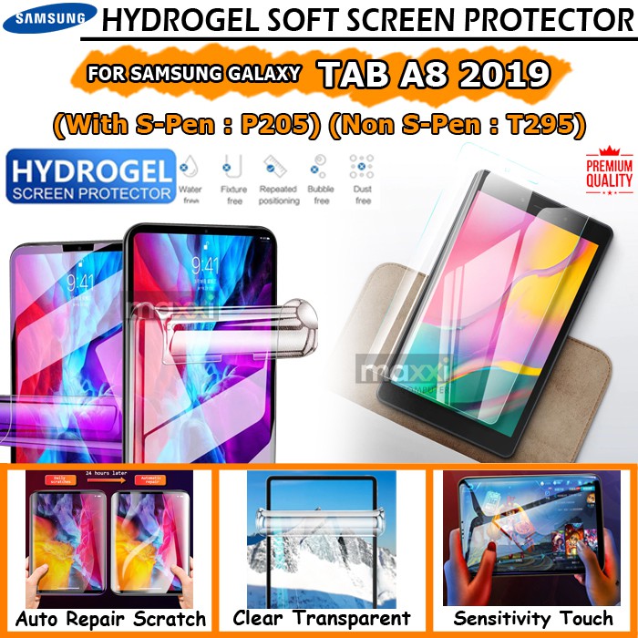 Samsung Galaxy Tab Tablet A 8 inci A8 2019 Spen Non S Pen Hydrogel Anti Gores Screen Guard Protector