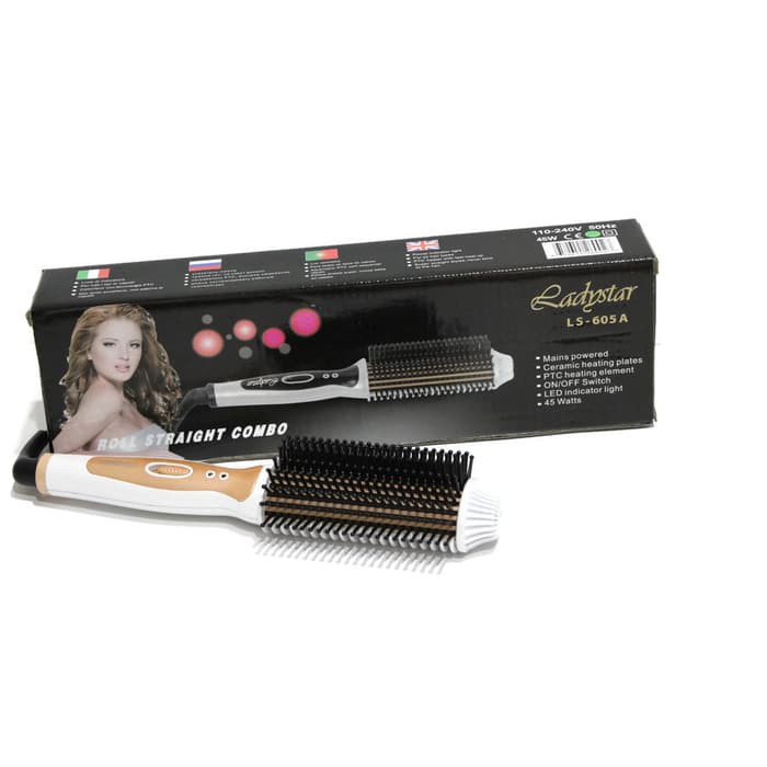 Ladystar Catok sisir Brush Styler Catokan  murah dengan sisir elektrik original LS- 605  01-027-cls