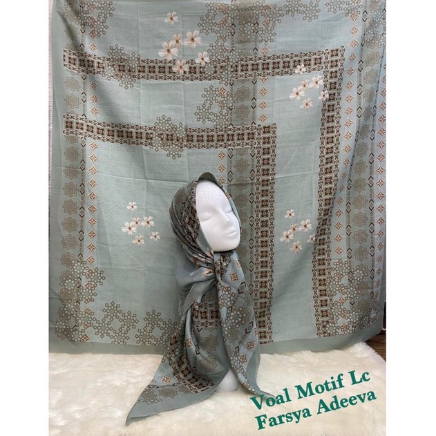 Part 2 hijab jilbab SEGIEMPAT DEKA Motif Voal premium by KAYLA (BEBAS PILIH MOTIF)-Desain 19