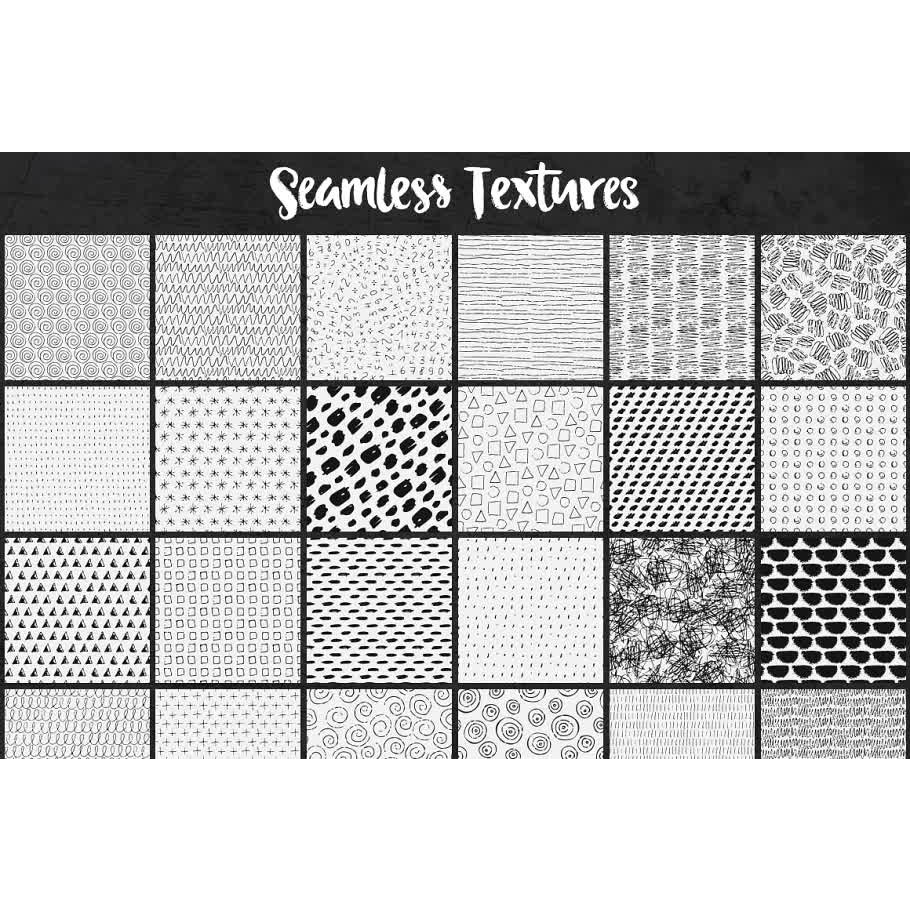 80 Hand Drawn Seamless Textures 940739 - Vector Designs