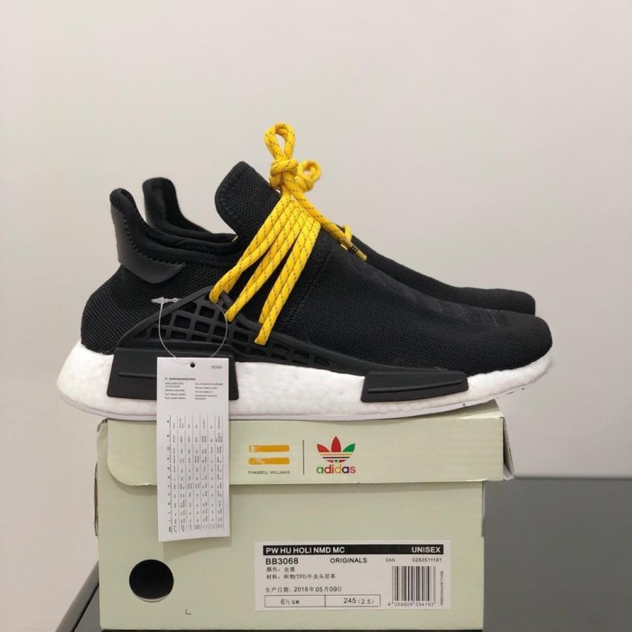 ASLI SEPATU ADIDAS NMD X PHARRELL WILLIAM HUMAN RACE SPECIES BLACK - PK ORI SNEAKERS ORIGINAL