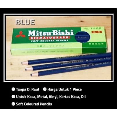

Pensil kaca Dermatograph Mitsubishi 7600 Biru