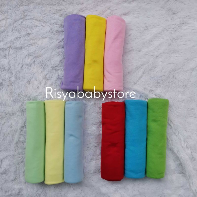 Bedong bayi polos isi 3 pcs / Bedong bayi rainbow