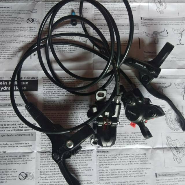 Brakeset hidrolik shimano mt200 kanan kiri tanpa adaptor