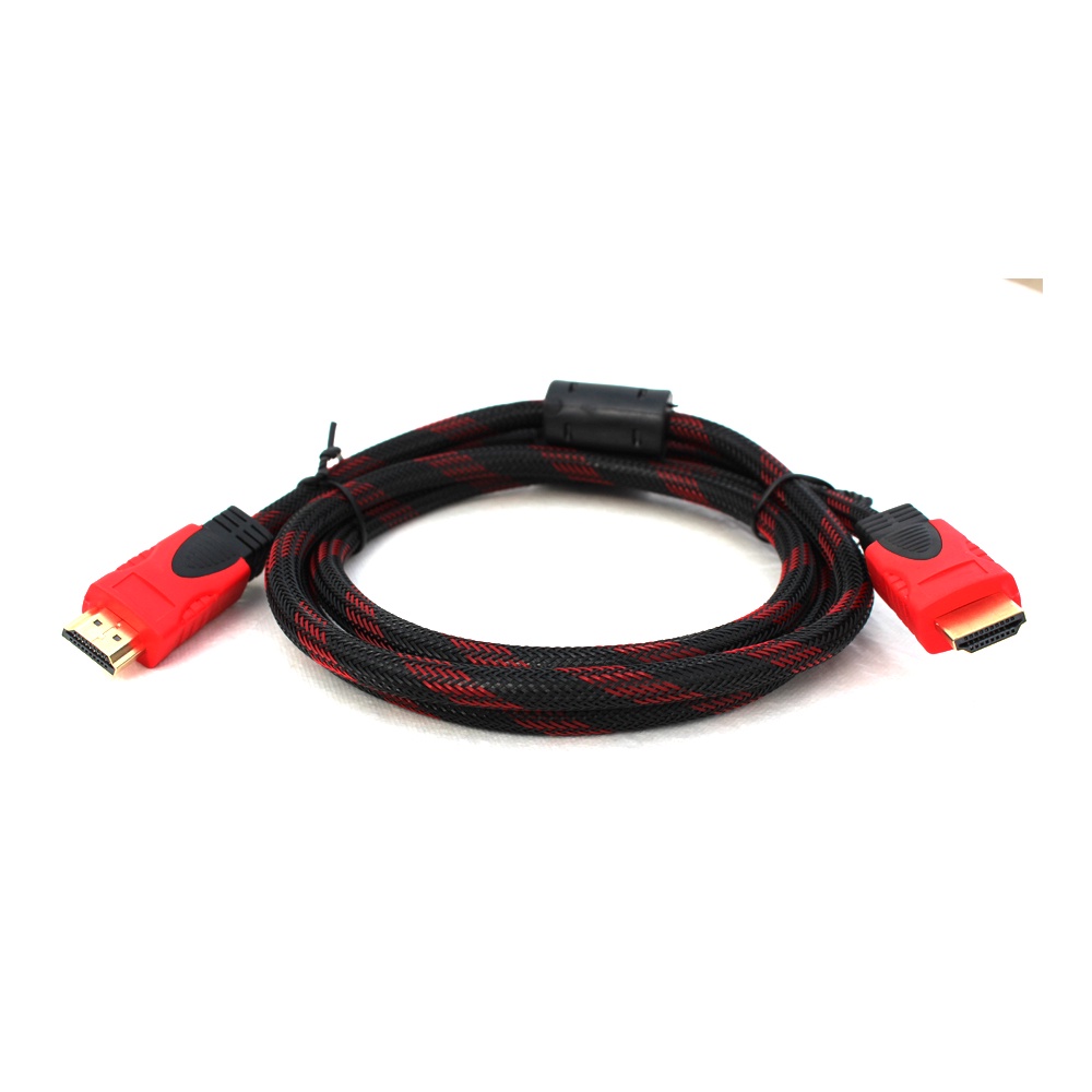 Kabel HDMI 5 M 5 meter Laptop ke TV CCTV Nylon Serat Jaring PS 3 4 to HDMI 3D 1080P V1.4 Male Cowok