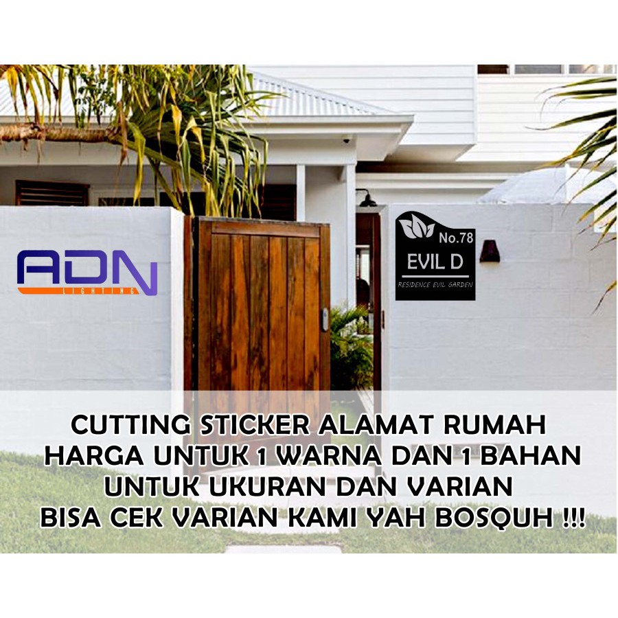 Cutting Stiker Nomor Dan Alamat Rumah, Gang Jalan Banyak Varian