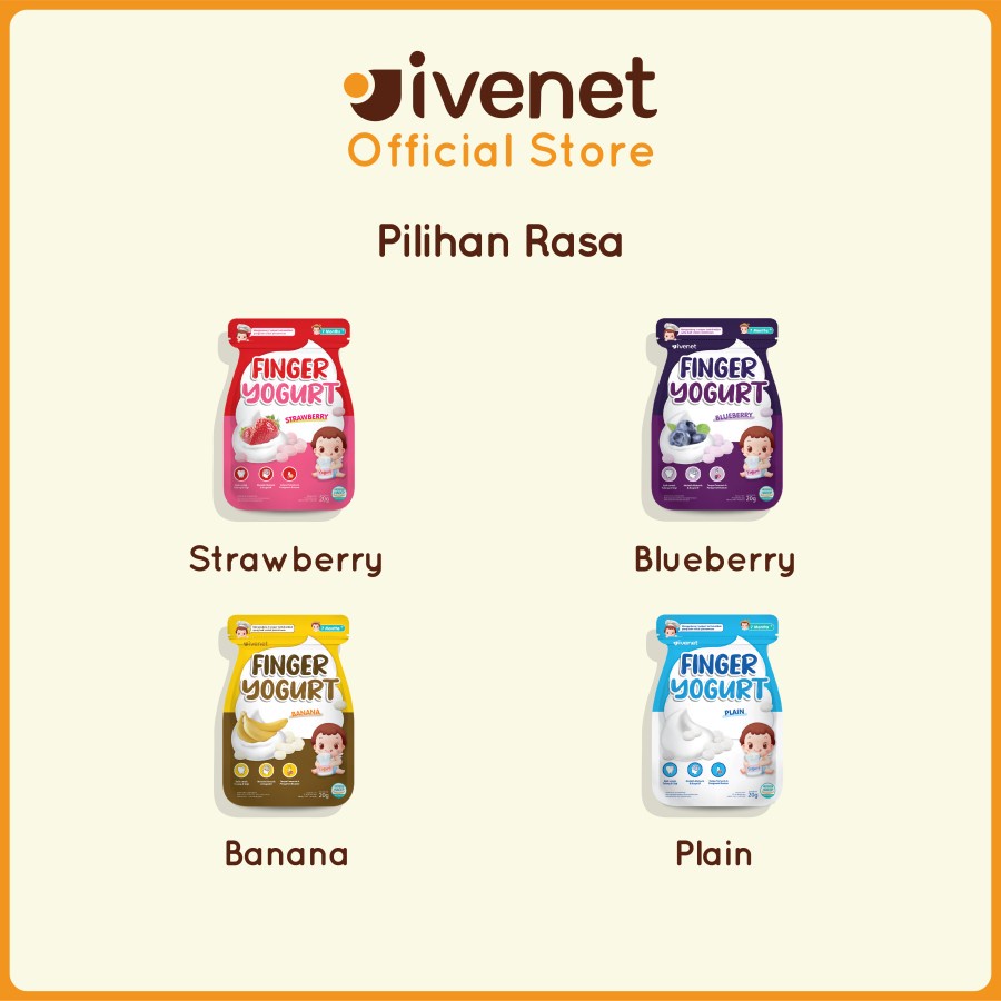 Ivenet Finger Yogurt - Snack Jajanan Cemilan Permen Bayi dan Anak