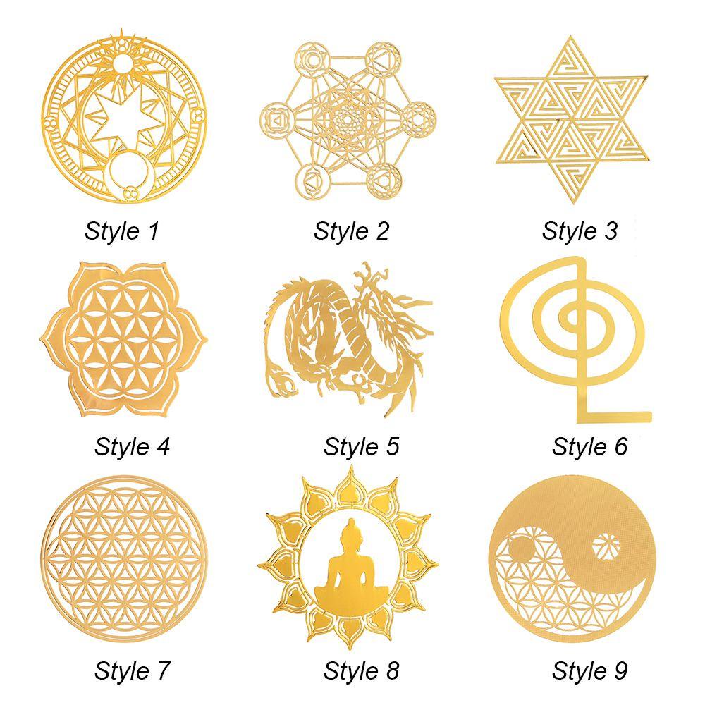 Solighter Metal Copper Sticker DIY Membuat Bahan Motif Bunga Hidup Warna Emas Stiker Energi