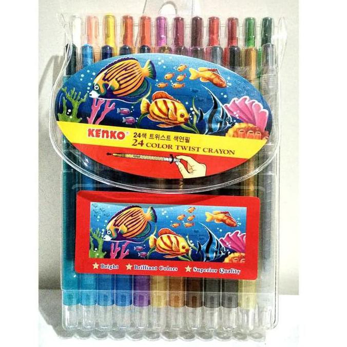 

Twist Crayon / Crayon Putar KENKO isi 24 warna ORIGINAL