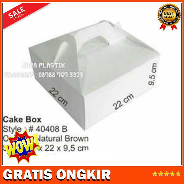 

DUS KUE CANTIK / GIFT BOX ELEGAN / BOX KUE 22X22X95CM 40408 - PUTIH