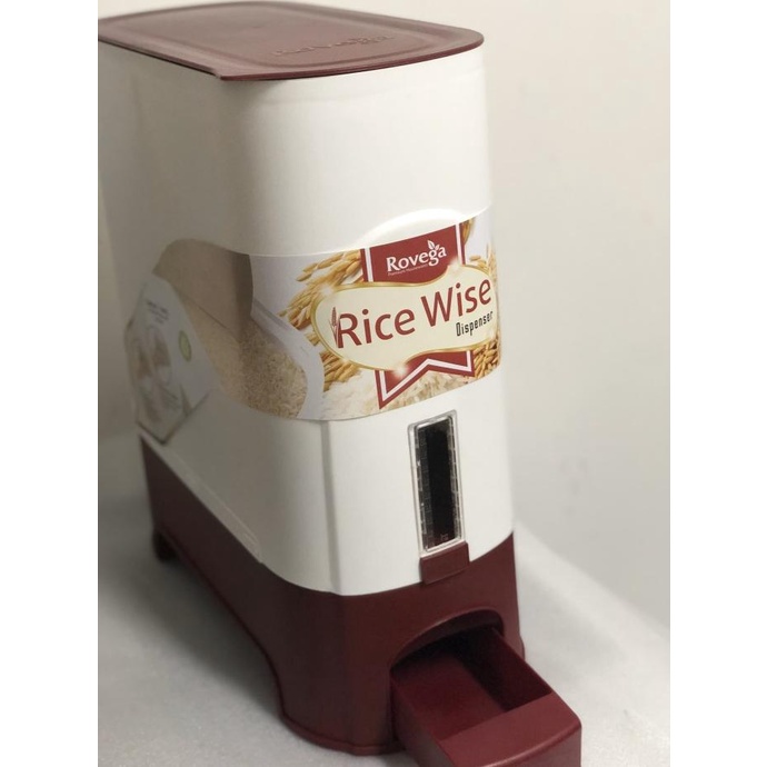 Rovega Dispenser Beras 10 kg/rice box/ Tempat beras